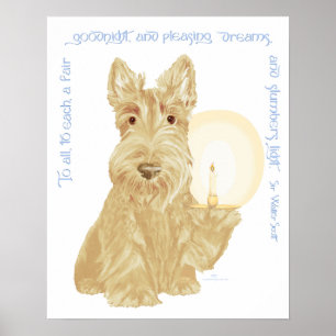 Wheaten Scottie Goedenacht Poster