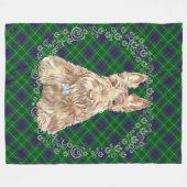 Wheaten Scottie Tartan Fleece Deken (Voorkant (Horizontaal))
