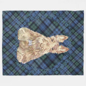 Wheaten Scottie Tartan Fleece Deken (Voorkant (Horizontaal))