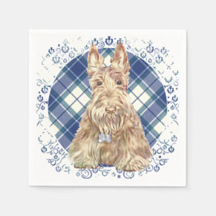 Wheaten Scottie Tartan Servetten