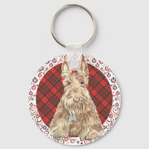 Wheaten Scottie Tartan Sleutelhanger