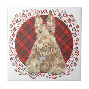 Wheaten Scottie Tartan Tegeltje