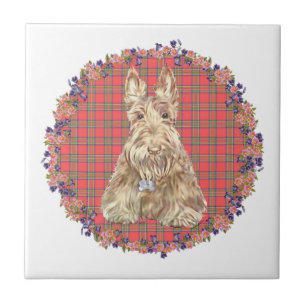 Wheaten Scottie Tartan Tegeltje