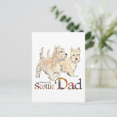 Wheaten Scotties Celebrate Vaderdag Briefkaart (Staand voorkant)