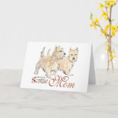 Wheaten Scottish Terriers for Moederdag Kaart (Gele Bloem)
