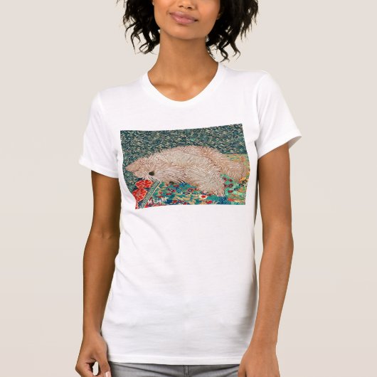 "Wheaten Terrier Bedtijd" T-shirt (Voorkant)
