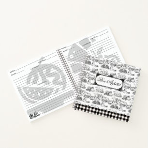 WHEATEN Terrier Black Toile Bon Appétit Recipe Notitieboek