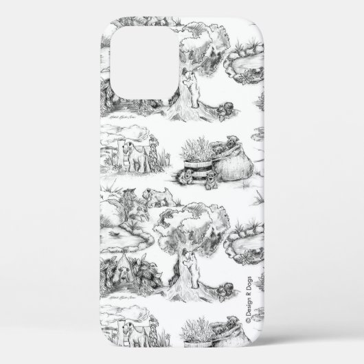 WHEATEN Terrier Black Toile Case-Mate iPhone Case (Achterkant)