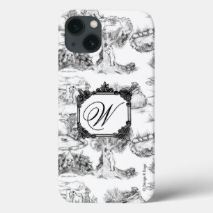 WHEATEN Terrier Black Toile w/Monogram iPhone 13 Hoesje