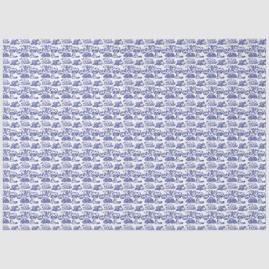 WHEATEN Terrier Blue Toile Tissuepapier (Voorkant)