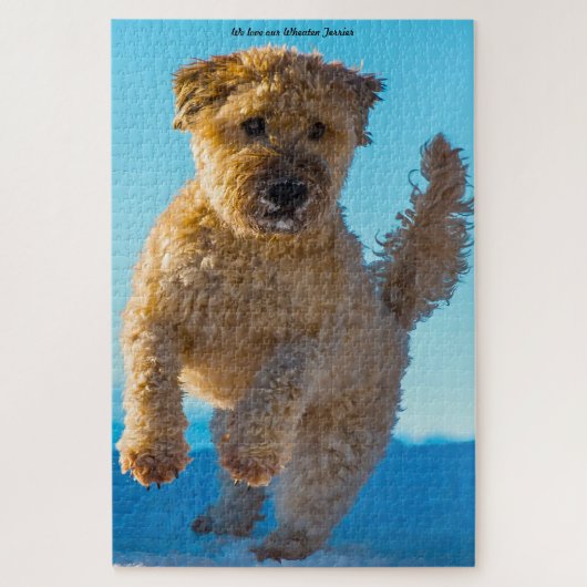 Wheaten Terrier Dog Jigsaws. Jigzaag Puzzle Legpuzzel (Verticaal)