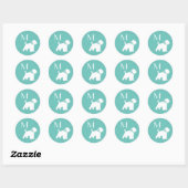 Wheaten Terrier Dog Puppy Ronde Sticker (Vel)