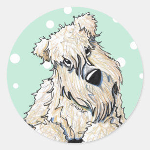 Wheaten Terrier Easter Spring Stickers