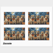 Wheaten Terrier Halloween Spoken Rechthoekige Sticker (Vel)