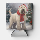 Wheaten Terriër Hond in Sneeuw Kerstmis Blikjeskoeler (Voorkant)