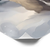 Wheaten Terriër Hond in Sneeuw Kerstmis Perfect Poster (Hoek)