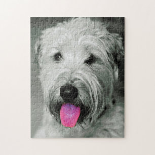 Wheaten Terrier hond Jigsawpuzzels. Legpuzzel