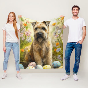 Wheaten Terrier-hond met Pasen-eieren Vakantie  Fleece Deken