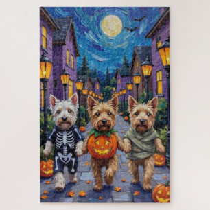 Wheaten Terrier Honden In Halloween Kostuums Legpuzzel
