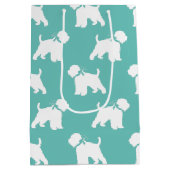 Wheaten Terrier hondensilhouet Medium Cadeauzakje (Achterkant)