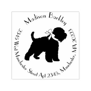 Wheaten Terrier hondensilhouet Zelfinktende Stempel