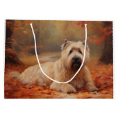 Wheaten Terriër in de herfst laat Herfst inspirere Groot Cadeauzakje (Achterkant)