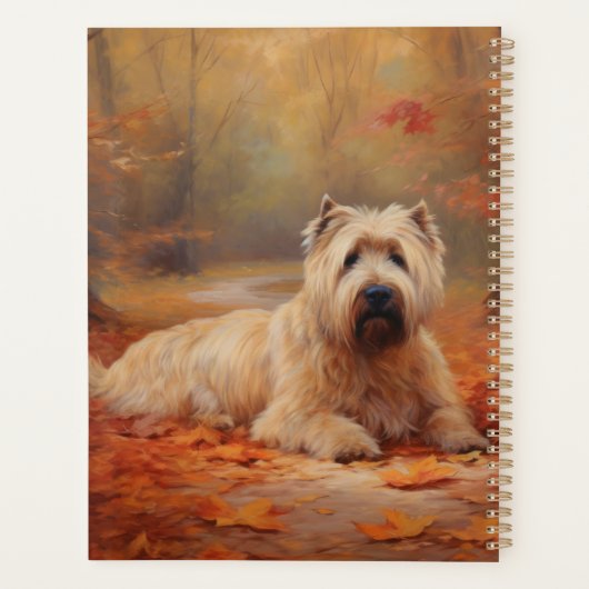 Wheaten Terriër in de herfst laat Herfst inspirere Planner (Achterkant)