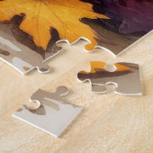 Wheaten Terrier in de herfst verlaat Thanksgiving  Legpuzzel (Zijkant)