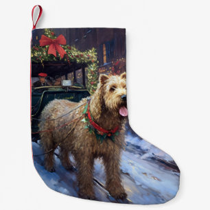 Wheaten Terrier Kerst Feestelijke Periode Kleine Kerstsok