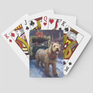 Wheaten Terrier Kerst Feestelijke Periode Pokerkaarten