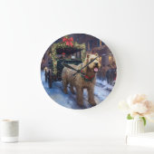 Wheaten Terrier Kerstfeest Seizoen Grote Klok (Huis)