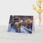 Wheaten Terrier Kerstfeest Seizoen Kaart (Gele Bloem)