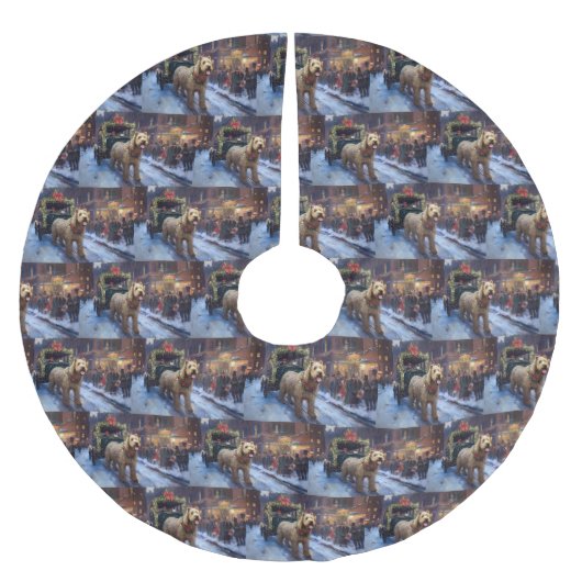 Wheaten Terrier Kerstfeest Seizoen Kerstboom Rok (Voorkant)