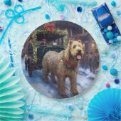 Wheaten Terrier Kerstfeest Seizoen Papieren Bordje (Feest)