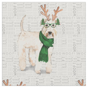 Wheaten Terrier Kersthond met gewei Stof