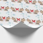 Wheaten Terrier kerstwrapping Cadeaupapier (Hoek)