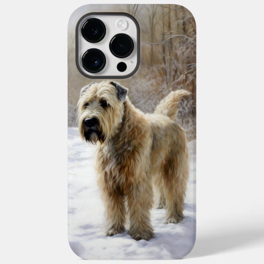 Wheaten Terrier Laat het sneeuwen Kerstmis Case-Mate iPhone Case (Achterkant)