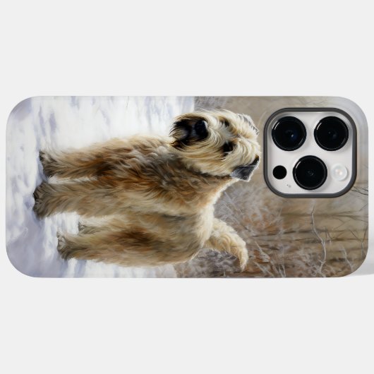 Wheaten Terrier Laat het sneeuwen Kerstmis Case-Mate iPhone Case (Achterkant (horizontaal))