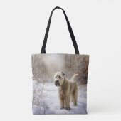 Wheaten Terrier Laat het sneeuwen Kerstmis Draagtas (Achterkant)