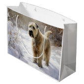 Wheaten Terrier Laat het sneeuwen Kerstmis Groot Cadeauzakje (Achterkant Gekanteld)