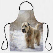 Wheaten Terrier Laat het sneeuwen Kerstmis Schort (Voorkant)