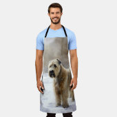 Wheaten Terrier Laat het sneeuwen Kerstmis Schort (Gedragen)