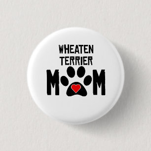 Wheaten Terrier Mam Ronde Button 3,2 Cm