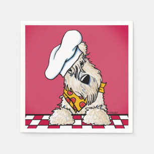 Wheaten Terrier Pizza Party Napkins Servet