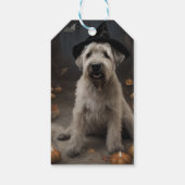Wheaten Terrier Pompoenen Halloween Eng Cadeaulabel (Achterkant)