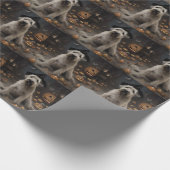 Wheaten Terrier Pompoenen Halloween Eng Cadeaupapier (Hoek)
