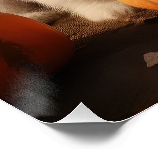 Wheaten Terrier Puppy Herfst Verrukking Pompoen Perfect Poster (Hoek)