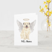 Wheaten Terrier Sympathy Memorial Kaart (Gele Bloem)