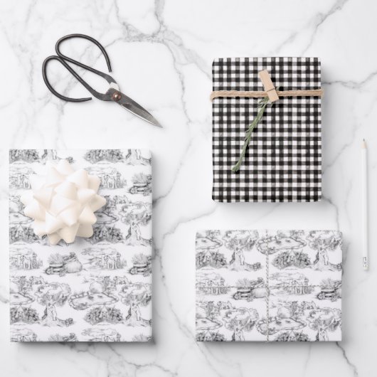 WHEATEN Terrier Toile Noire & En vichy Feuilles Ca (Recto)