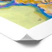 Wheatens Go Beyond Cute leuke kleurrijke hondenkun Poster (Hoek)